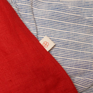 Baby Girl Red Linen Top and Blue Shorts - Set of 2