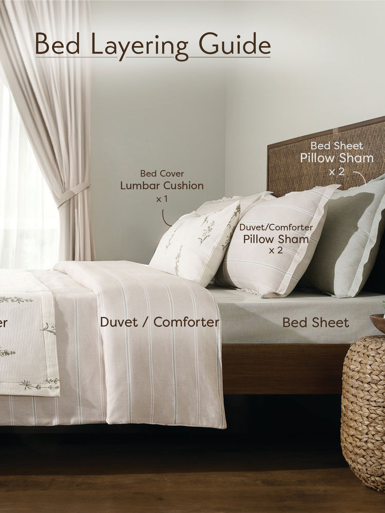 Sage Twinline | Cotton Bamboo | Chambray | Comforter