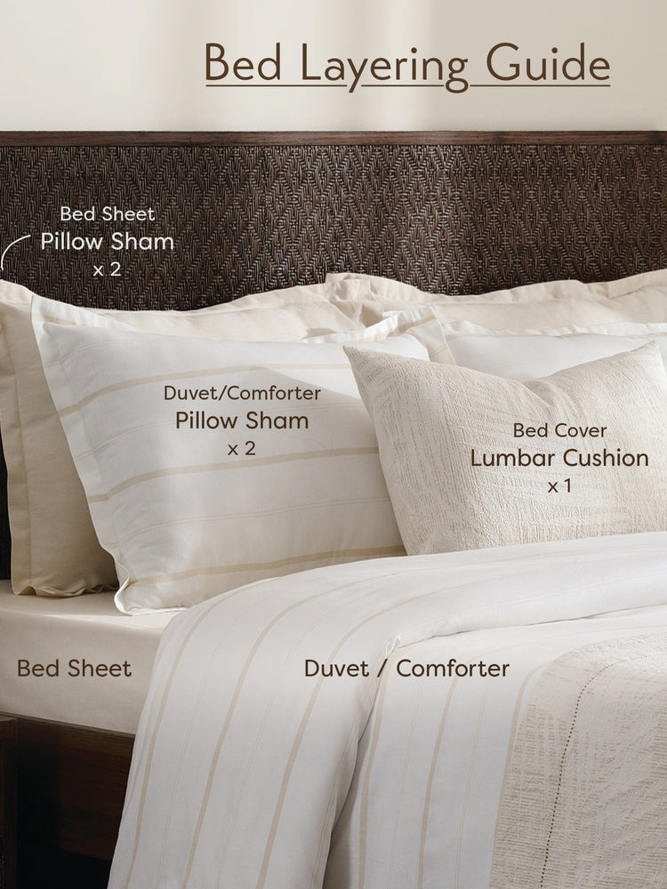 Sand Stripe | Cotton Bamboo | Chambray | Comforter