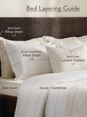 Sand Stripe | Cotton Bamboo | Chambray | Comforter