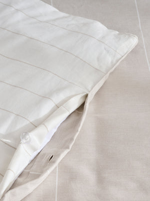 Feather Pin Pair | Cotton Bamboo | Chambray | Duvet Cover