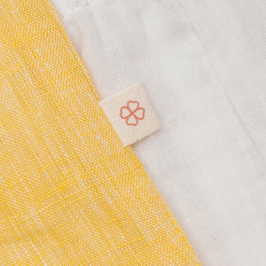 Baby Boy Colorblock Green and Yellow Linen Shirt with Shorts - Set of 2