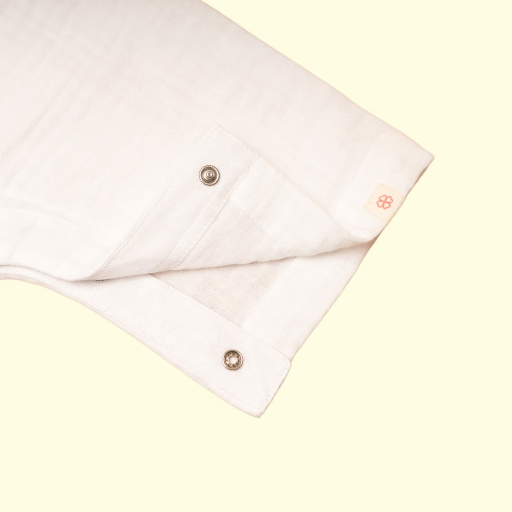 Baby Boy Blue Linen Shirt with White Pants - Set of 2