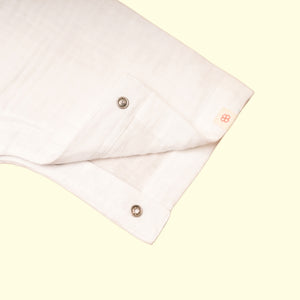 Baby Boy Blue Linen Shirt with White Pants - Set of 2