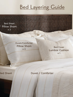 Sand Stripe | Cotton Bamboo | Chambray | Duvet Cover