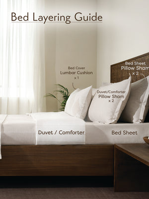Feather Pin Pair | Cotton Bamboo | Chambray | Duvet Cover