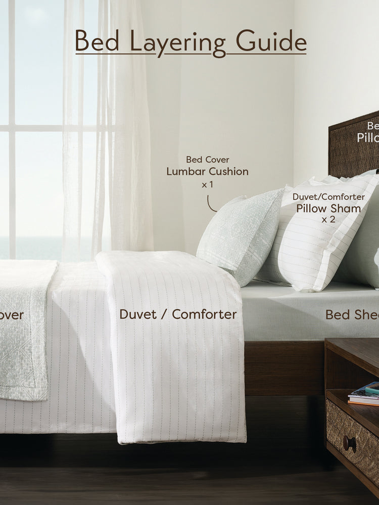 Tinsel Raindrop | Cotton Bamboo | Dobby | Duvet Cover