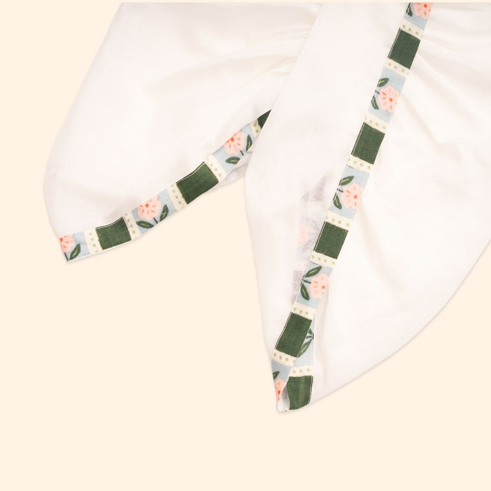 Baby Boy Pink and Green Printed Cotton  Angarkha Kurta with Dhoti Pant - Set of 2