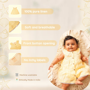 Baby Girl Yellow Linen Frock