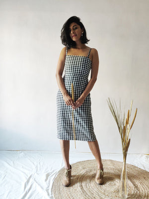 Checkered Strappy Dress