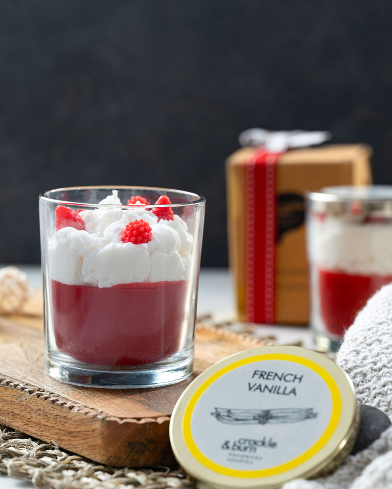 Raspberries & Cream Dessert Candle