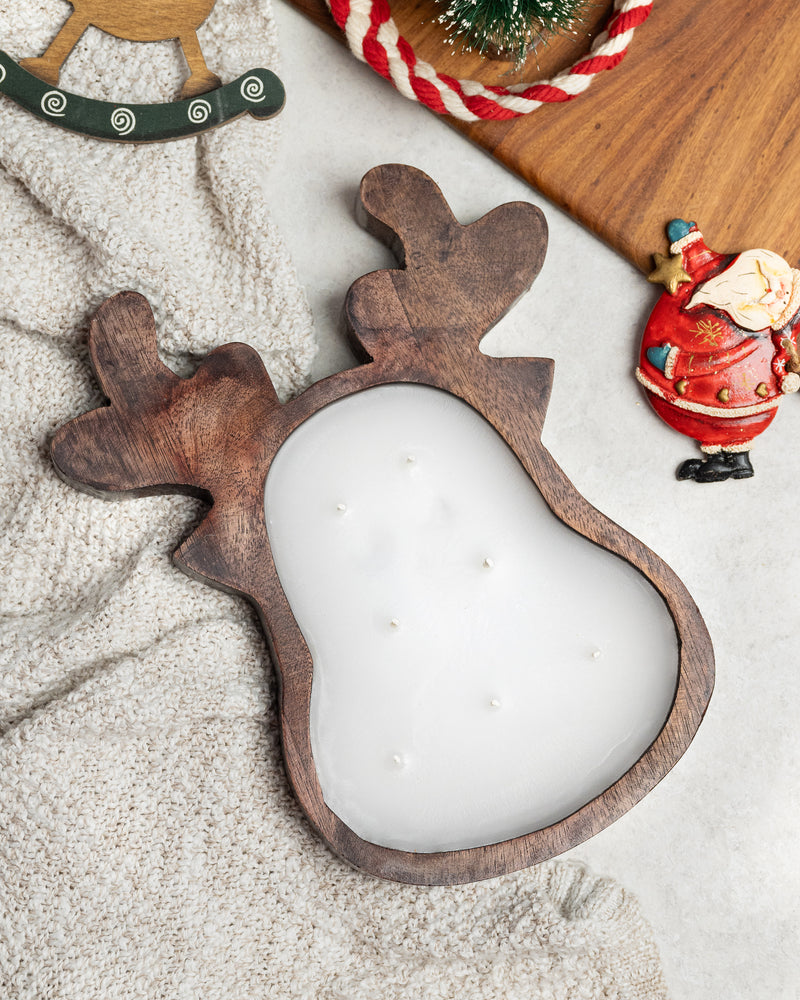 Reindeer Wooden Multi-wick Candle