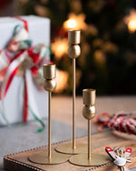 Set Of 3 Metal Stands For Taper Candles