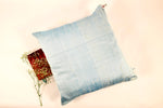 Silk Cushion Cover in Metallic Blue - Set of 2