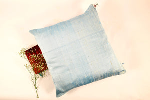 Silk Cushion Cover in Metallic Blue - Set of 2