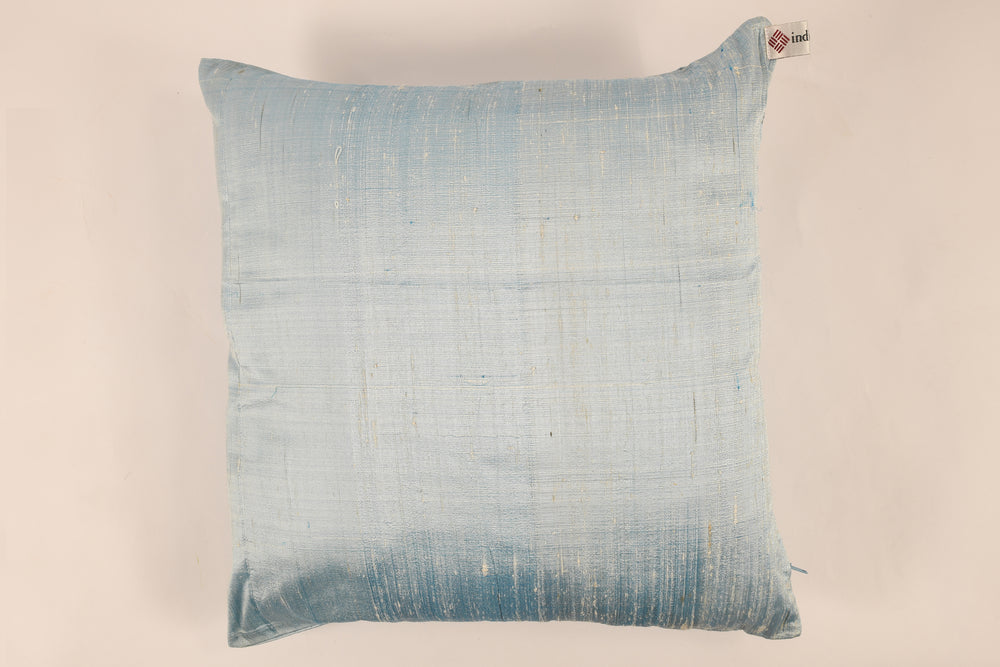 Silk Cushion Cover in Silver Blue - Set of 2