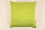 Silk Cushion Cover in Fluorescent Urban Green - Set of 2