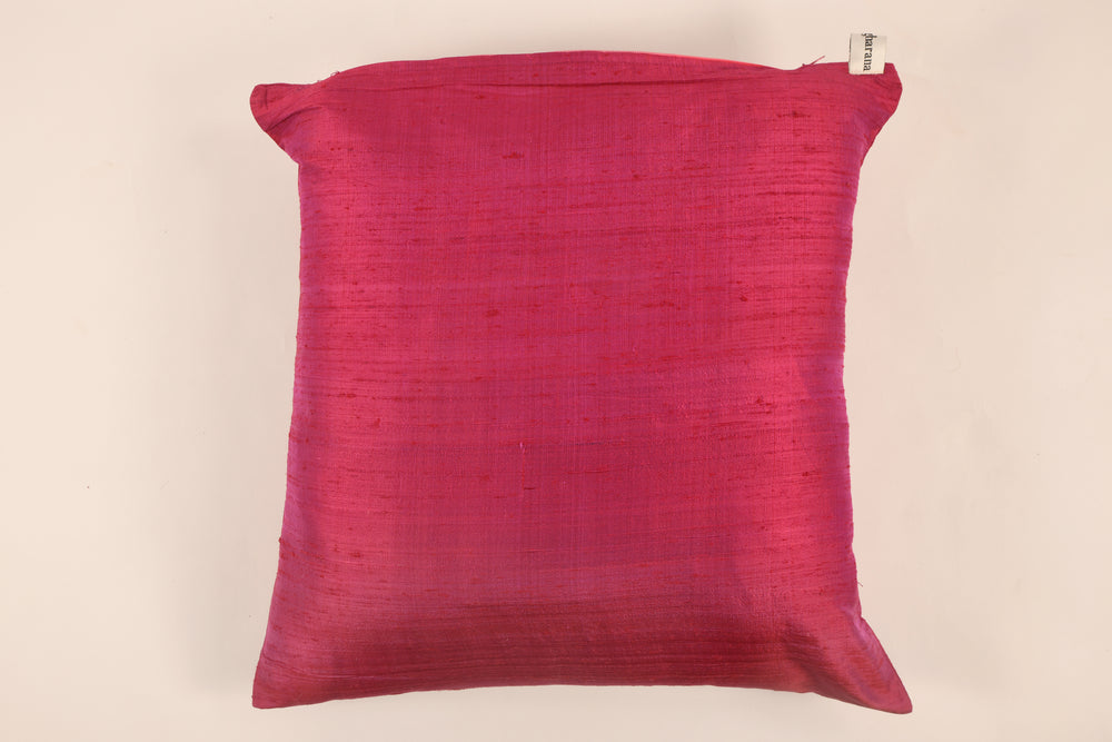 Silk Cushion Cover in Bright Pink - Set of 2