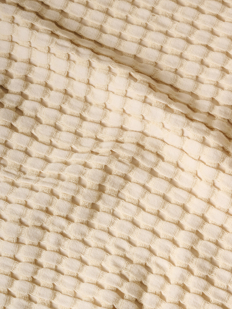 Chalk | Cotton | Waffle | Bath Towel | Creamy Malt