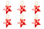 Christmas Ornaments - Star Shaped set of 6