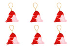 Christmas Ornaments - Bell Shaped set of 6