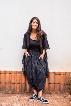 Black Jamdani Dhoti