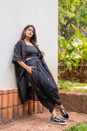 Black Jamdani Dhoti