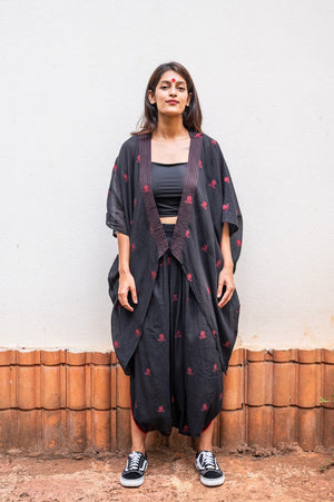 Black Jamdani Dhoti