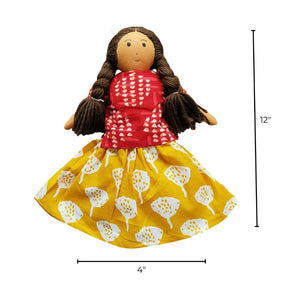 Single Doll - Nilah Classic Red , Warm, Cotton Fabric Toy