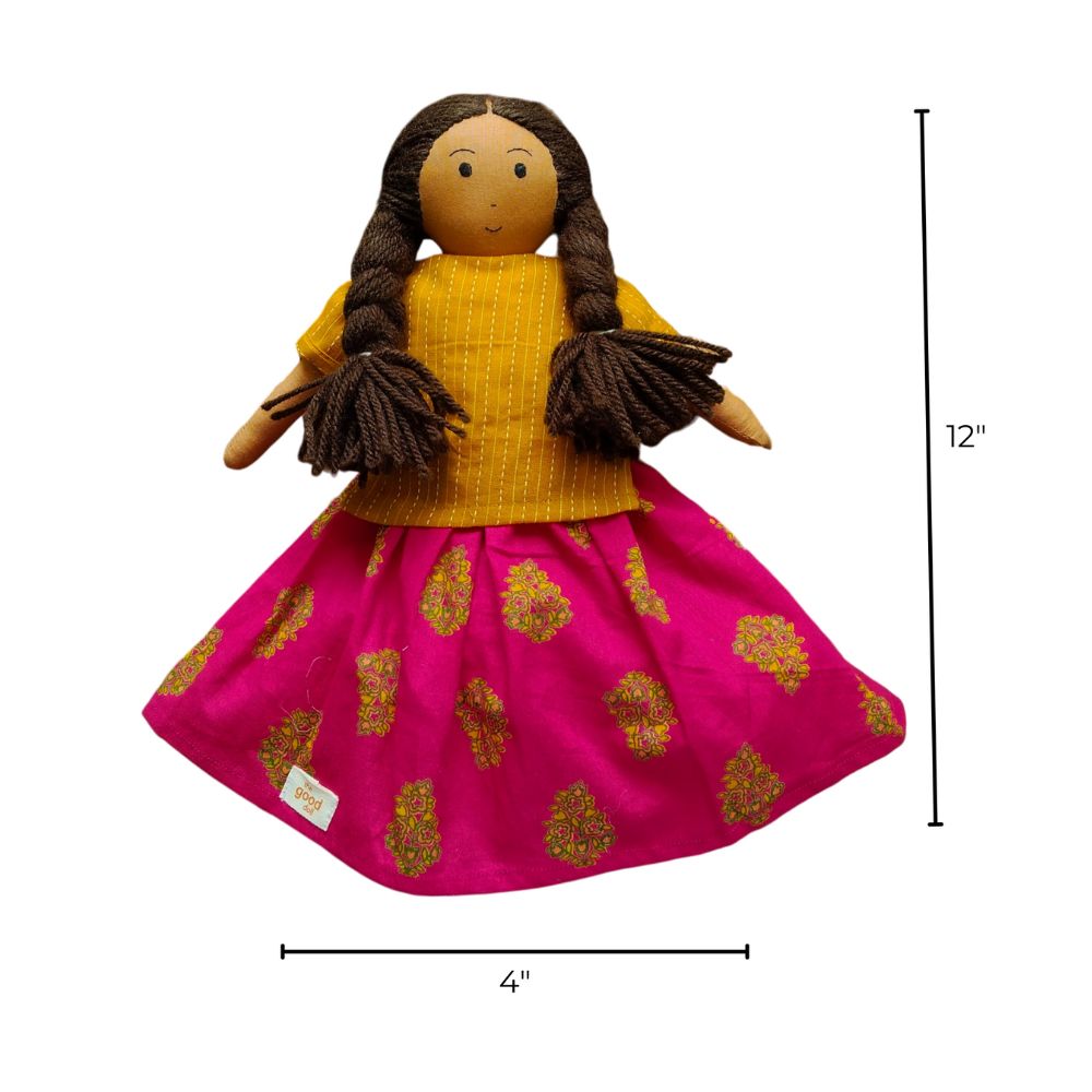 Single Doll - Nilah Classic Yellow , Warm, Cotton Fabric Toy