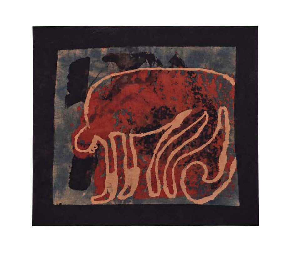 Lithograph Series, Elephant - Framed