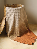 Dip Dye | Cotton Bamboo | Waffle | Bath Towel | Clay Sienna