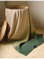 Dip Dye | Cotton Bamboo | Waffle | Bath Towel | Clay Frosted Green