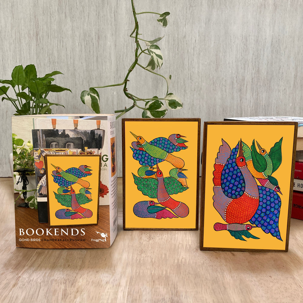 Bookends - Gond Birds