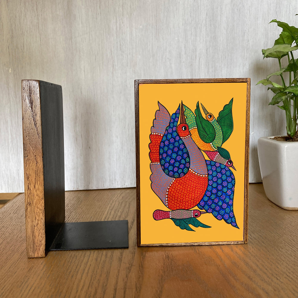 Bookends - Gond Birds