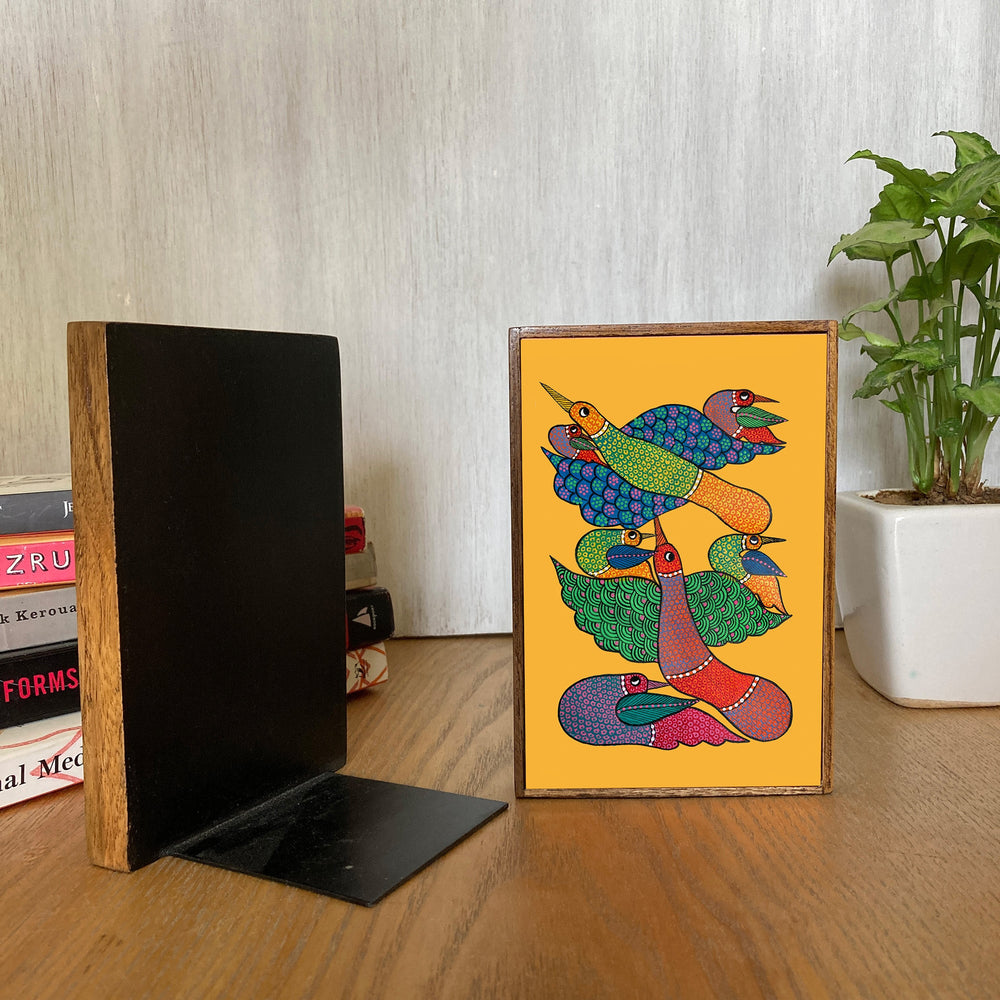 Bookends - Gond Birds