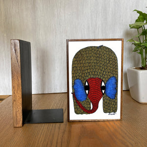 Bookends - Gond Elephants