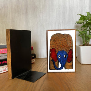 Bookends - Gond Elephants