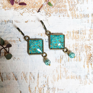 Hanging Earrings with Bead - Shirkha Naqashi Kashmir