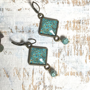 Hanging Earrings with Bead - Shirkha Naqashi Kashmir