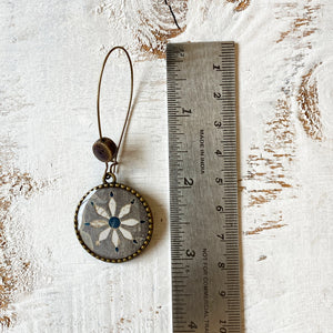 Hoop Earrings  with ceramic bead - Inalyed Floor, Orchcha