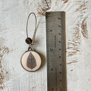 Hoop Earrings with ceramic bead - Patachitra Tree