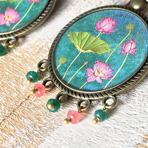 Balis with semiprecious stone - Lotus Miniature Painting Detail