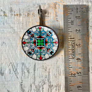 25 mm Round Lever Back - CSMT, Mumbai, Stained Glass