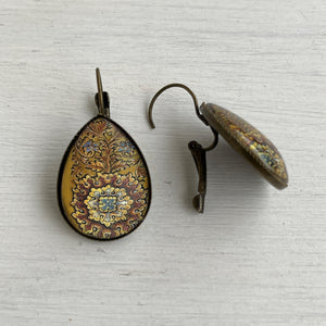 Drop Earrings - Tipu Sultan's Summer Palace, Ribbed Ceiling Panel