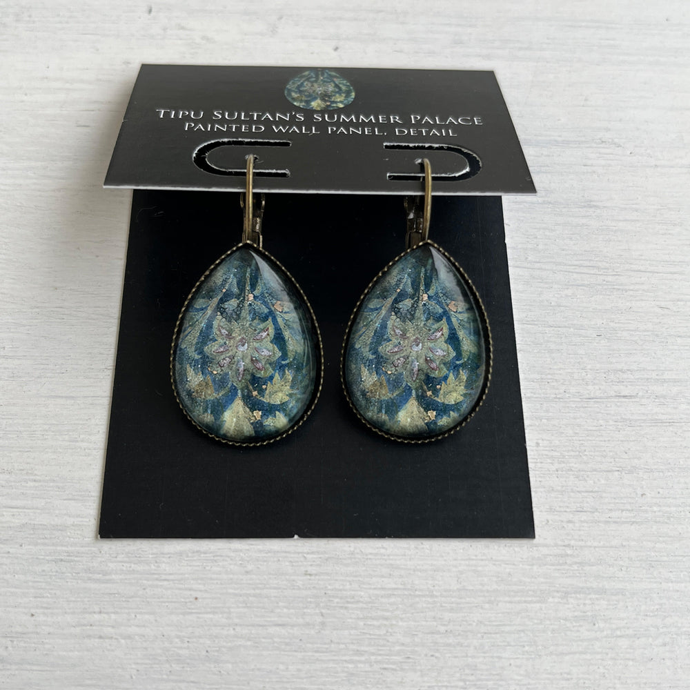 Drop Earrings - Tipu Sultan's Summer Palace, Painted Wall Panel