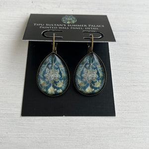 Drop Earrings - Tipu Sultan's Summer Palace, Painted Wall Panel