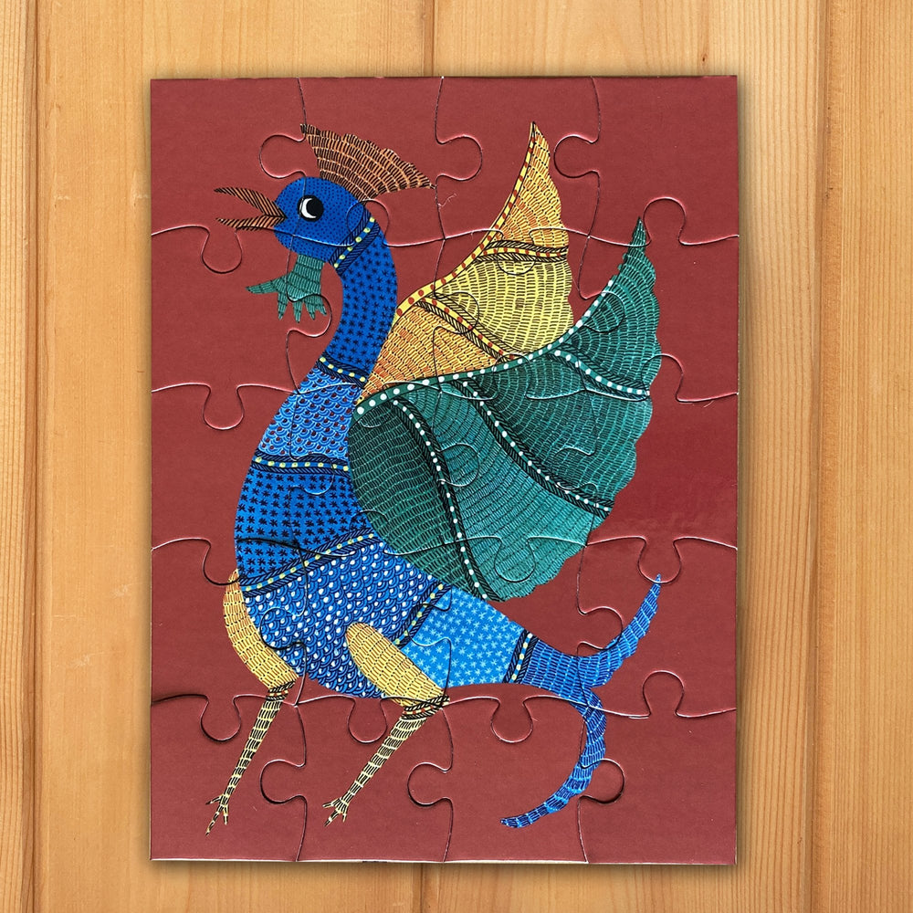 Jigsaw Puzzle 20 Pieces  - Gond Hen and Rooster