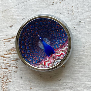 Pill Box Round - Peacock