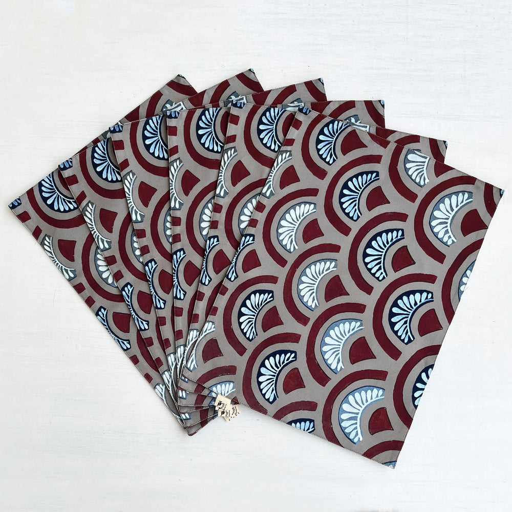 Place Mats - Mandana - Maroon